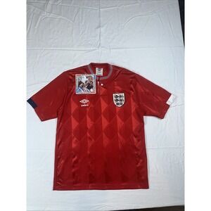 Umbro England Shirt Red Away Kit Replikit 1990 Adult Small‎ Original Genuine